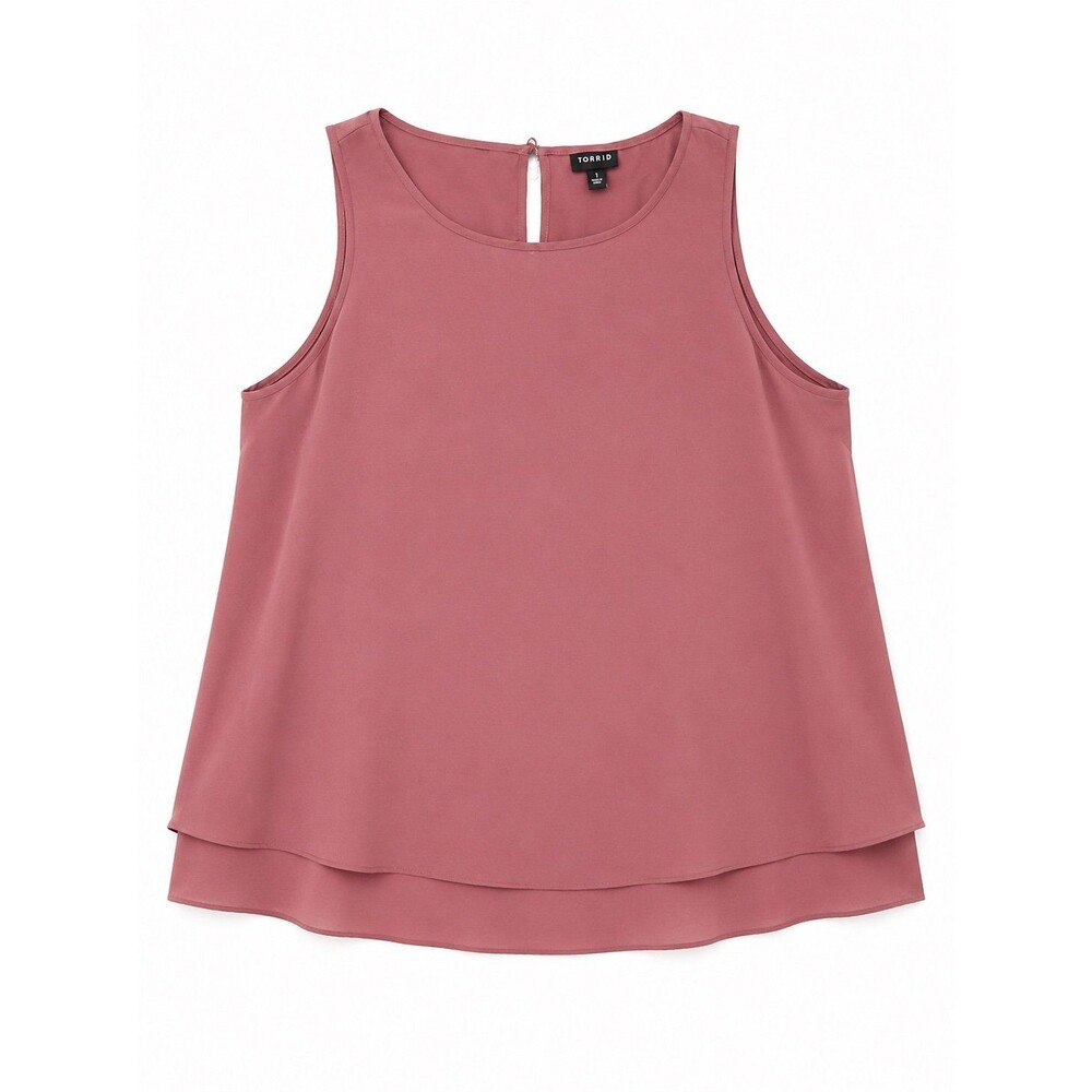 Torrid Sleeveless Layered Chiffon Blouse – Dusty Mauve – Size 1 (1X)

Beautiful